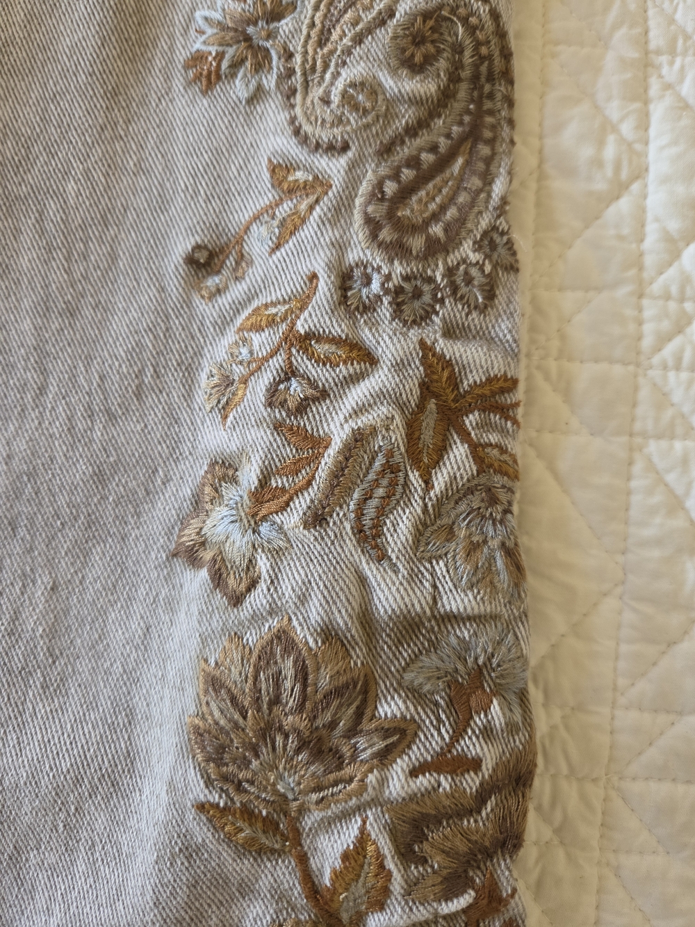 Driftwood Jackie High Rise Embroidered Floral Denim Jeans - Picture 7 of 7